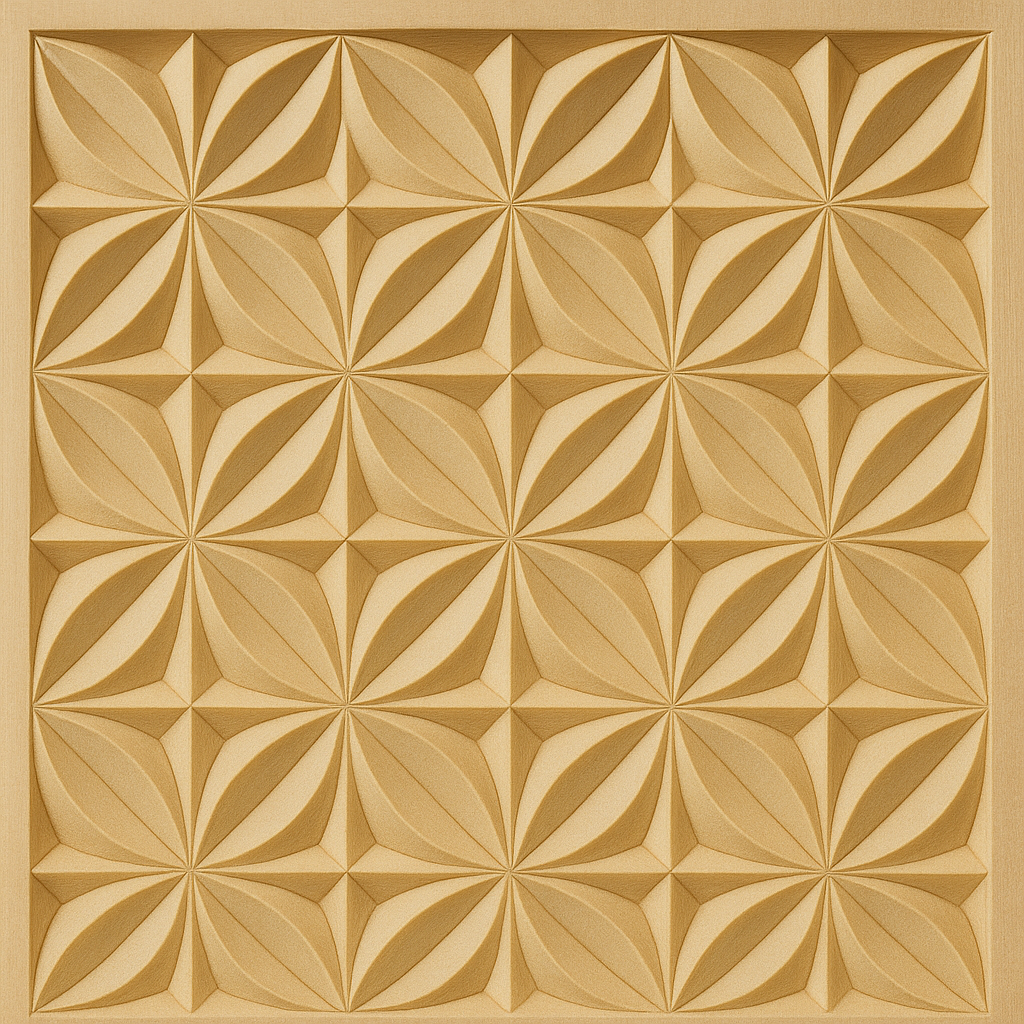 Kerbschnitzrohling 12 x 12 cm mit Muster