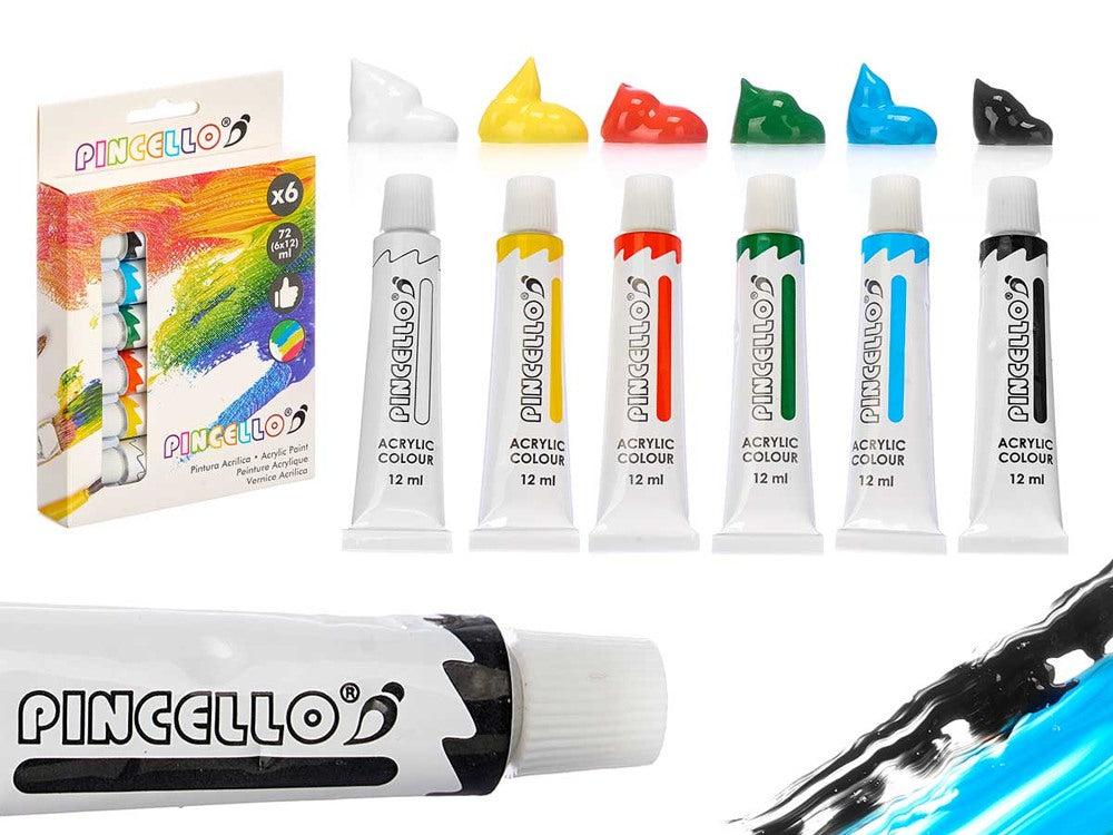 Acrylfarben 6er-Set, je 12 ml