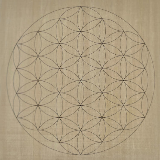 Kerbschnitzrohling 20 x 20 cm mit Mustern