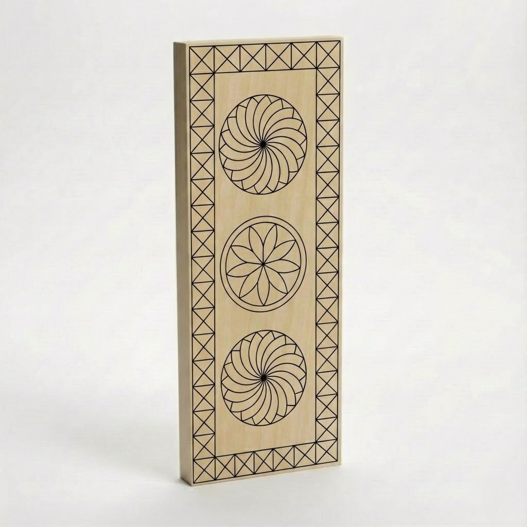 Intaglio grezzo 30 x 12 cm con motivi