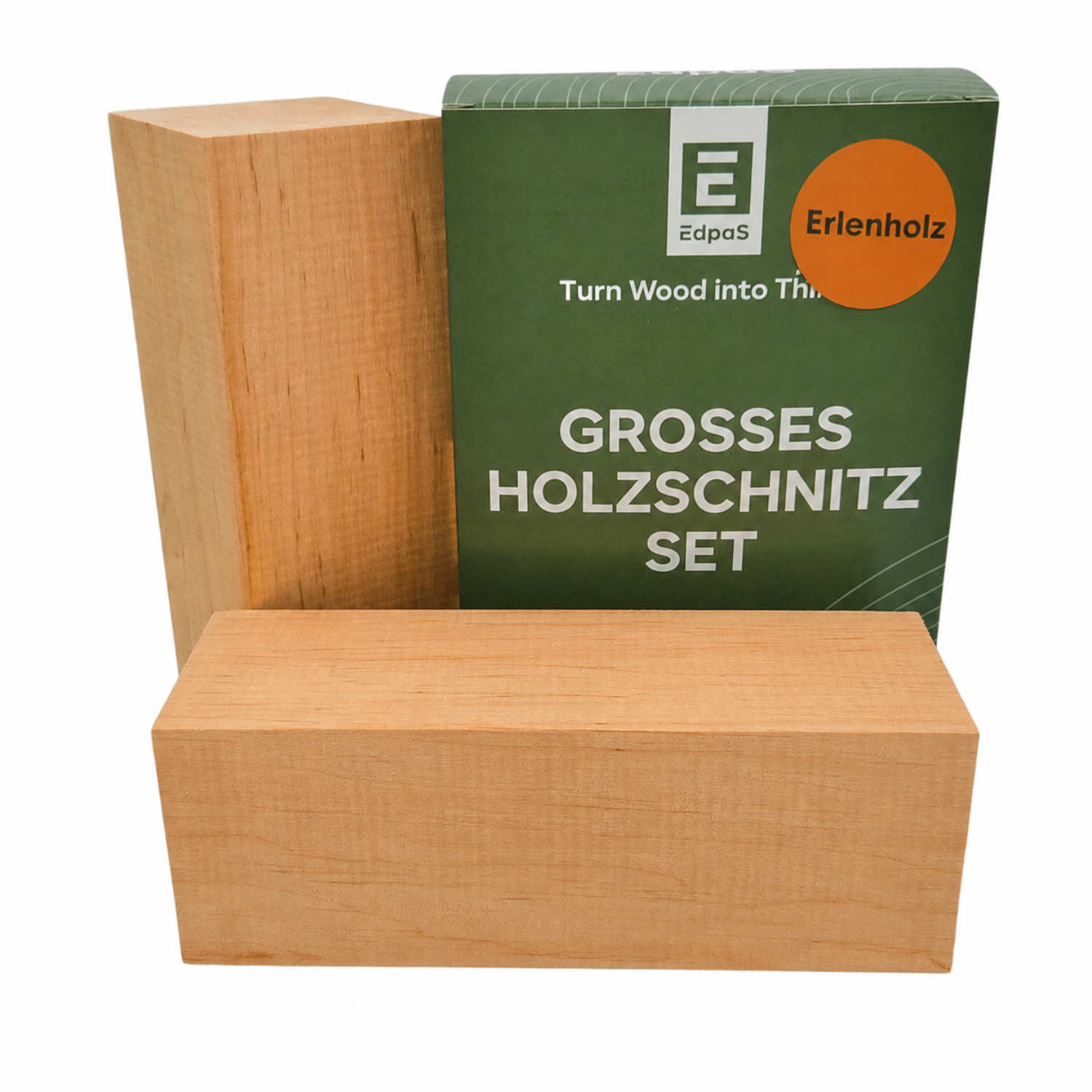 Alder wood scantlings 2 pieces 20 cm x 7 cm x 7 cm