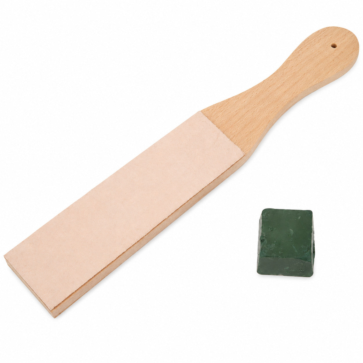 Leder-Paddelstreichriemen & Schleifpaste klein