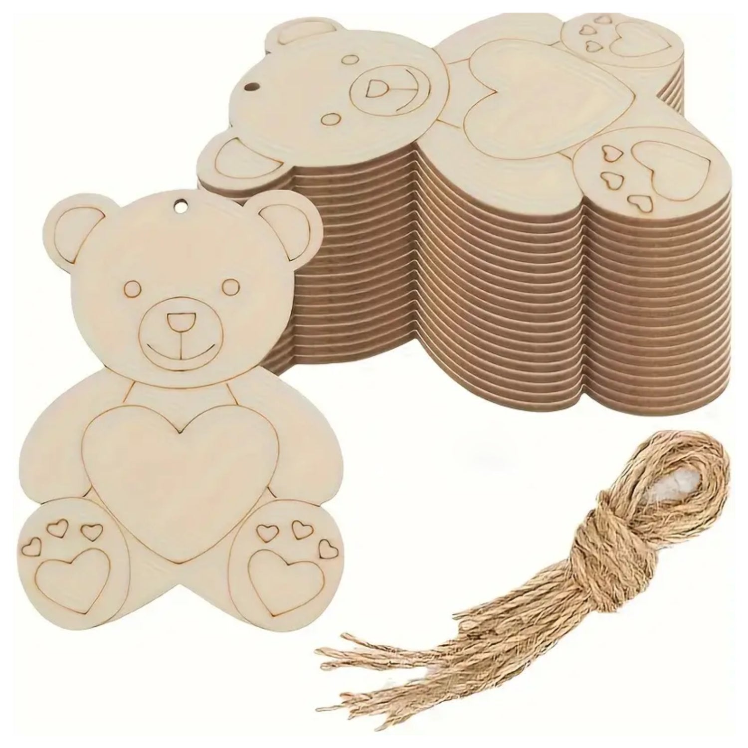 Holzbären aus Sperrholz 10 Stk.