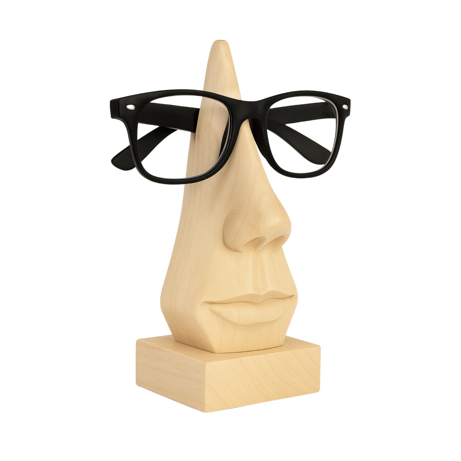 Pezzo grezzo intagliato per portaocchiali “naso” (15 x 6,5 x 5 cm)