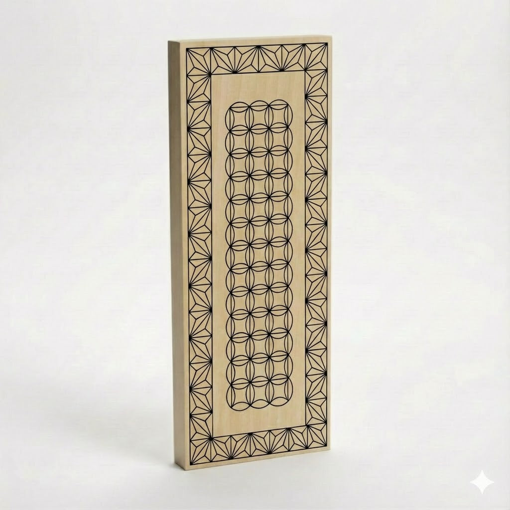 Intaglio grezzo 30 x 12 cm con motivi