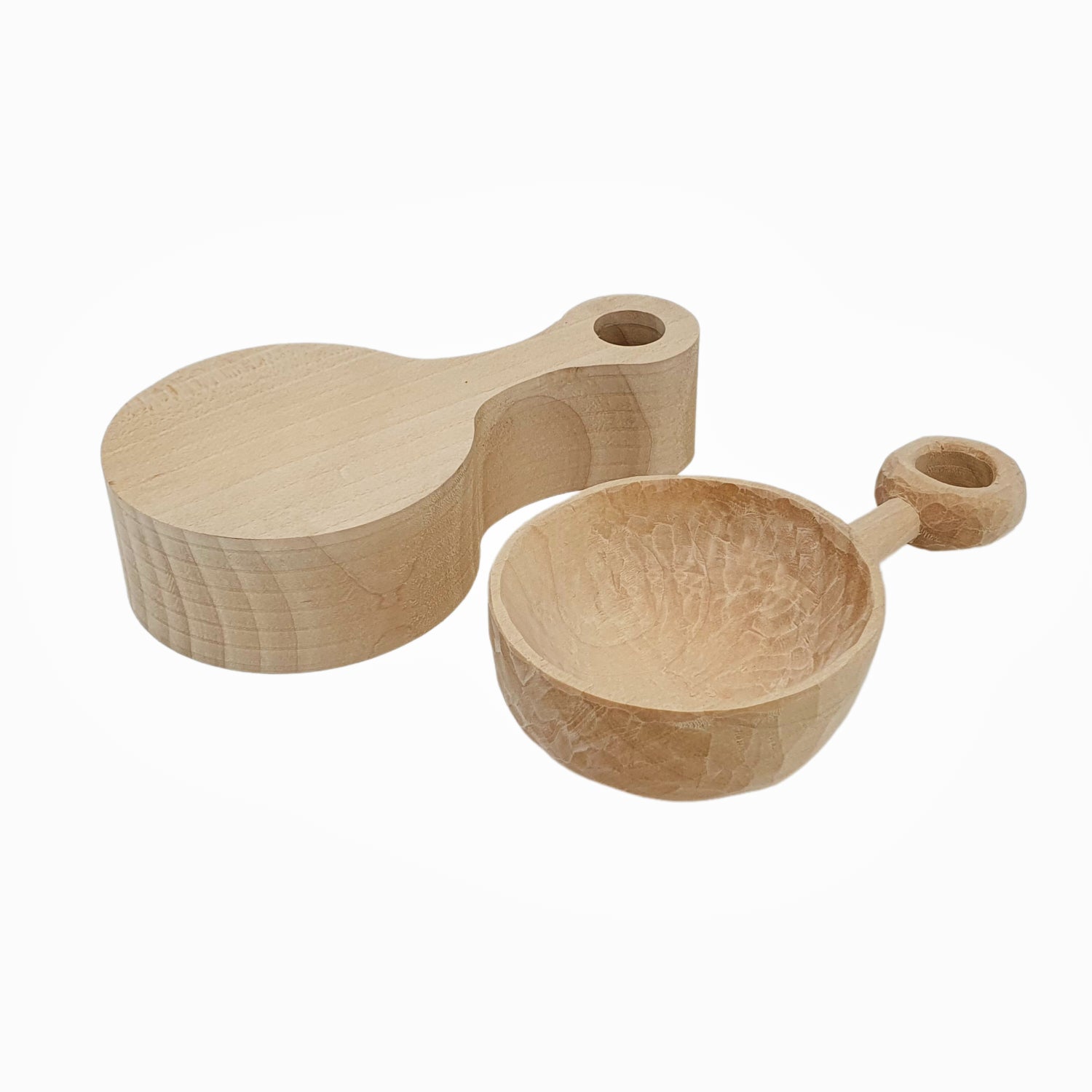 Wooden bowl blank with handle, 16.5 cm