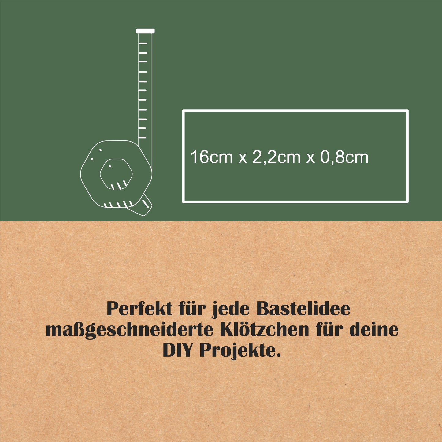 Eiche Klötzchen 22 x 8 x 160 mm