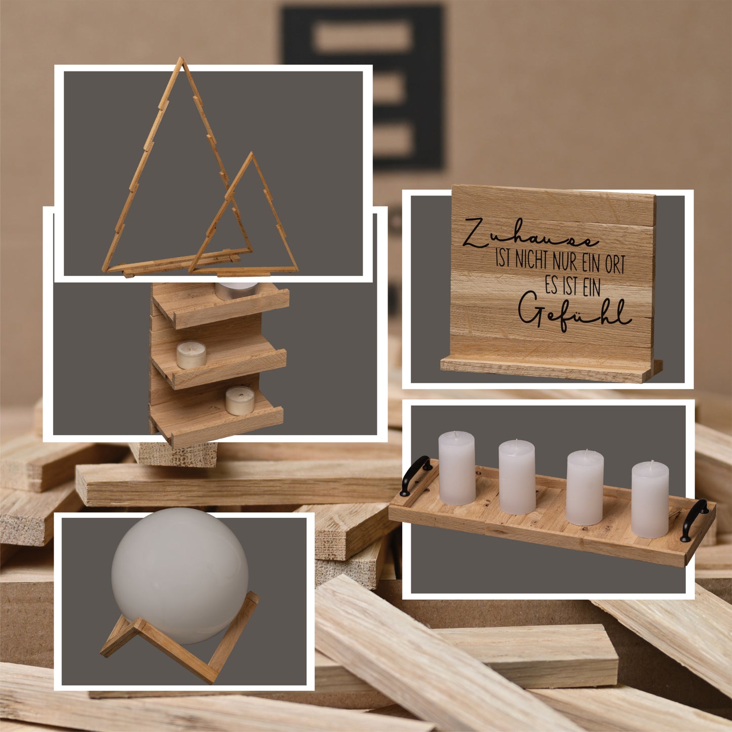 Eiche Klötzchen 160 - 480 Stk