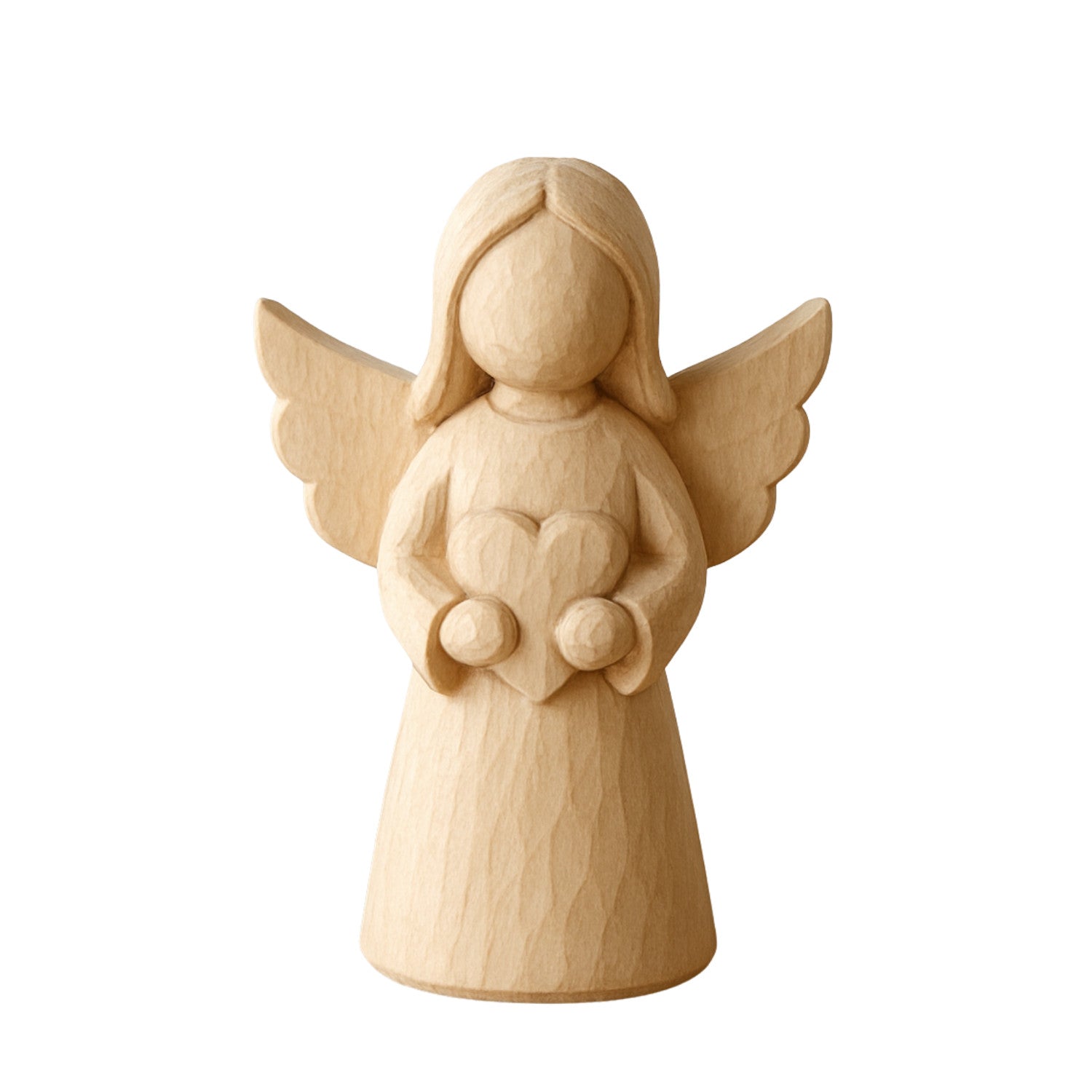 Schnitzrohling „Engel der Herzen“ | 14 × 10 × 5 cm