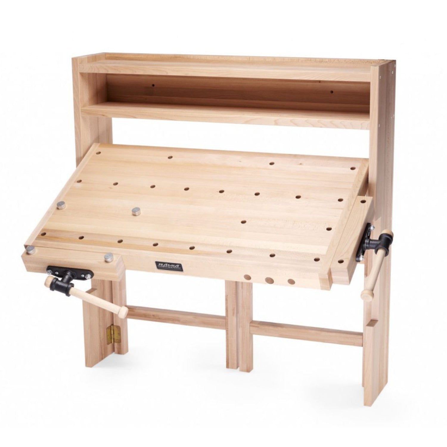 Klappbare Hobelbank aus Buchenholz