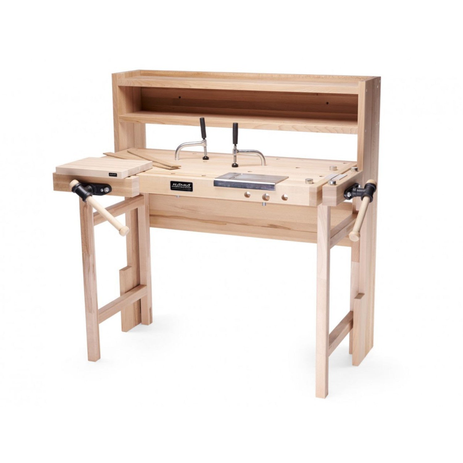 Klappbare Hobelbank aus Buchenholz