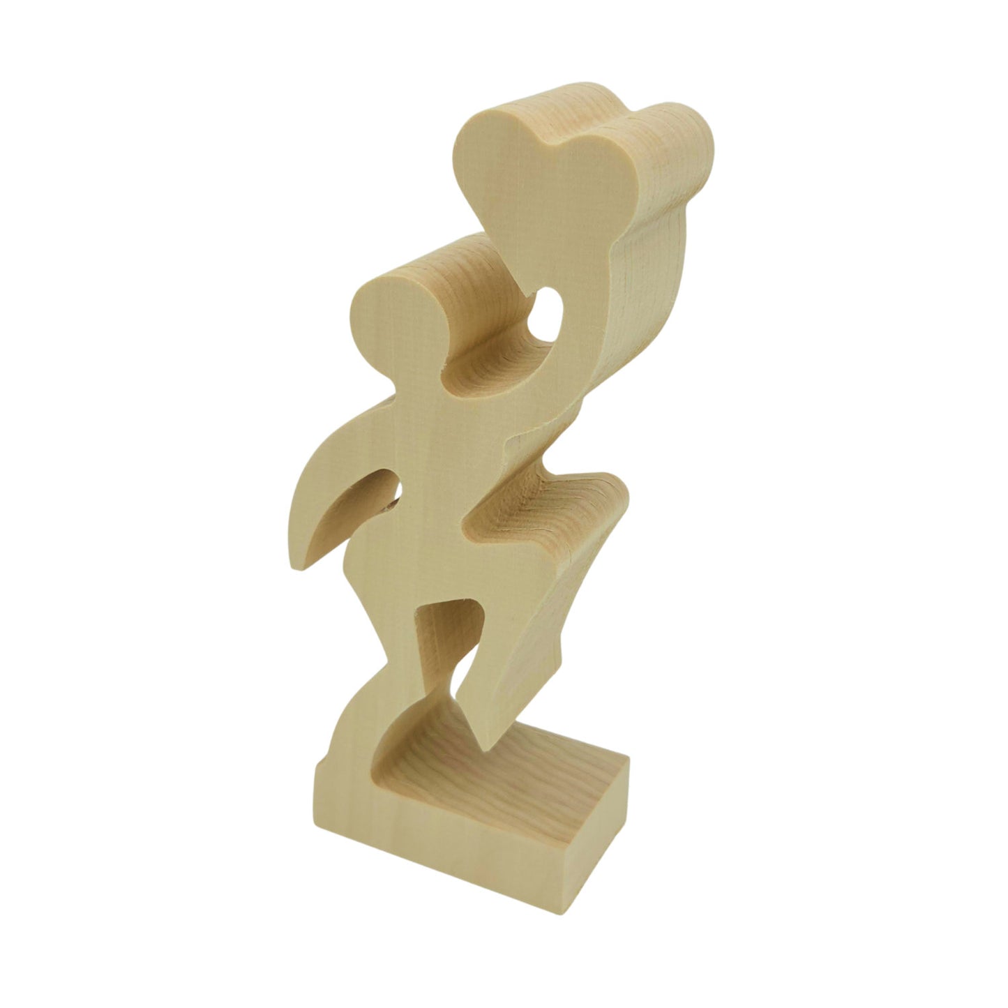 Schnitzrohling „Frau mit Herz“ (23 x 9 x 5 cm)