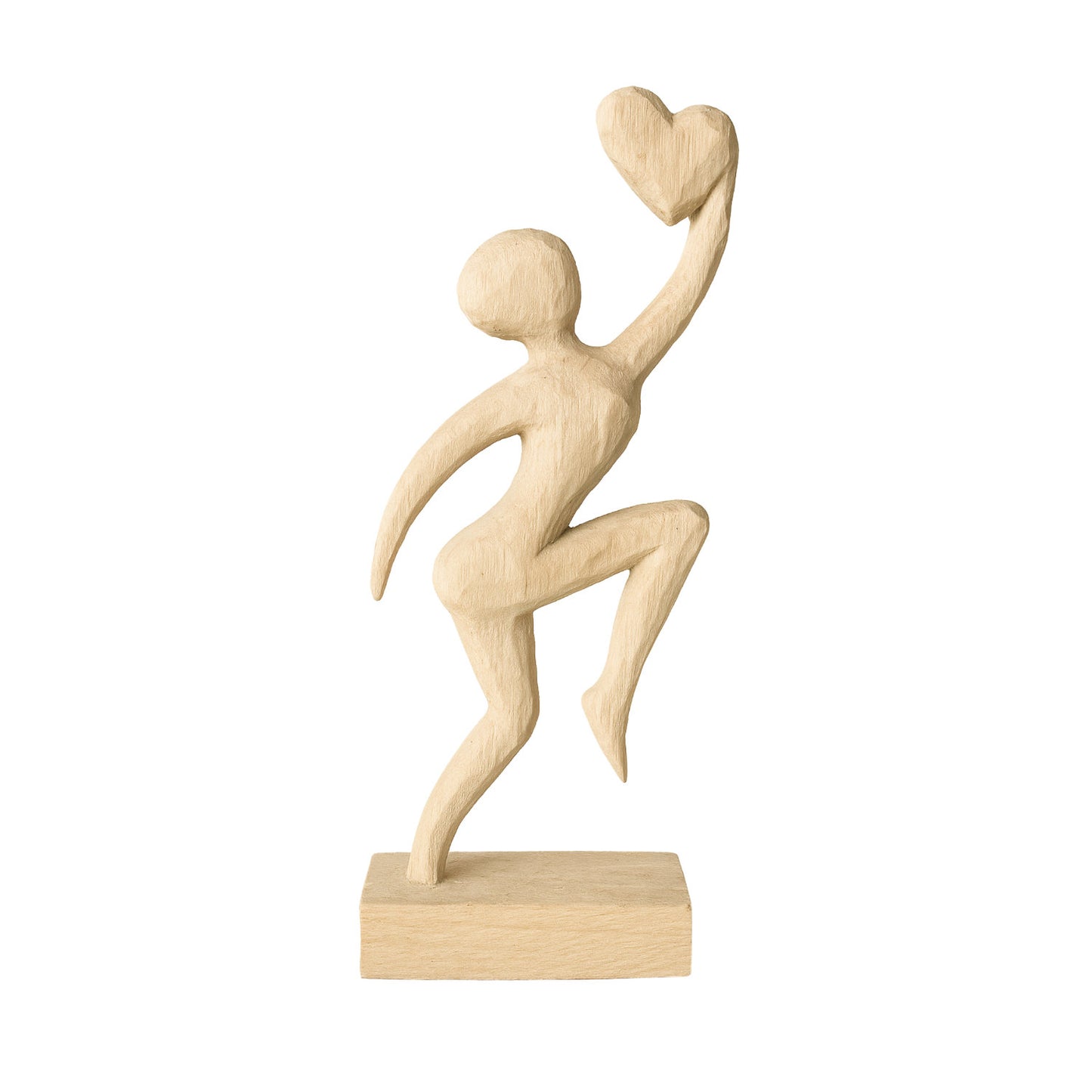 Schnitzrohling „Frau mit Herz“ (23 x 9 x 5 cm)