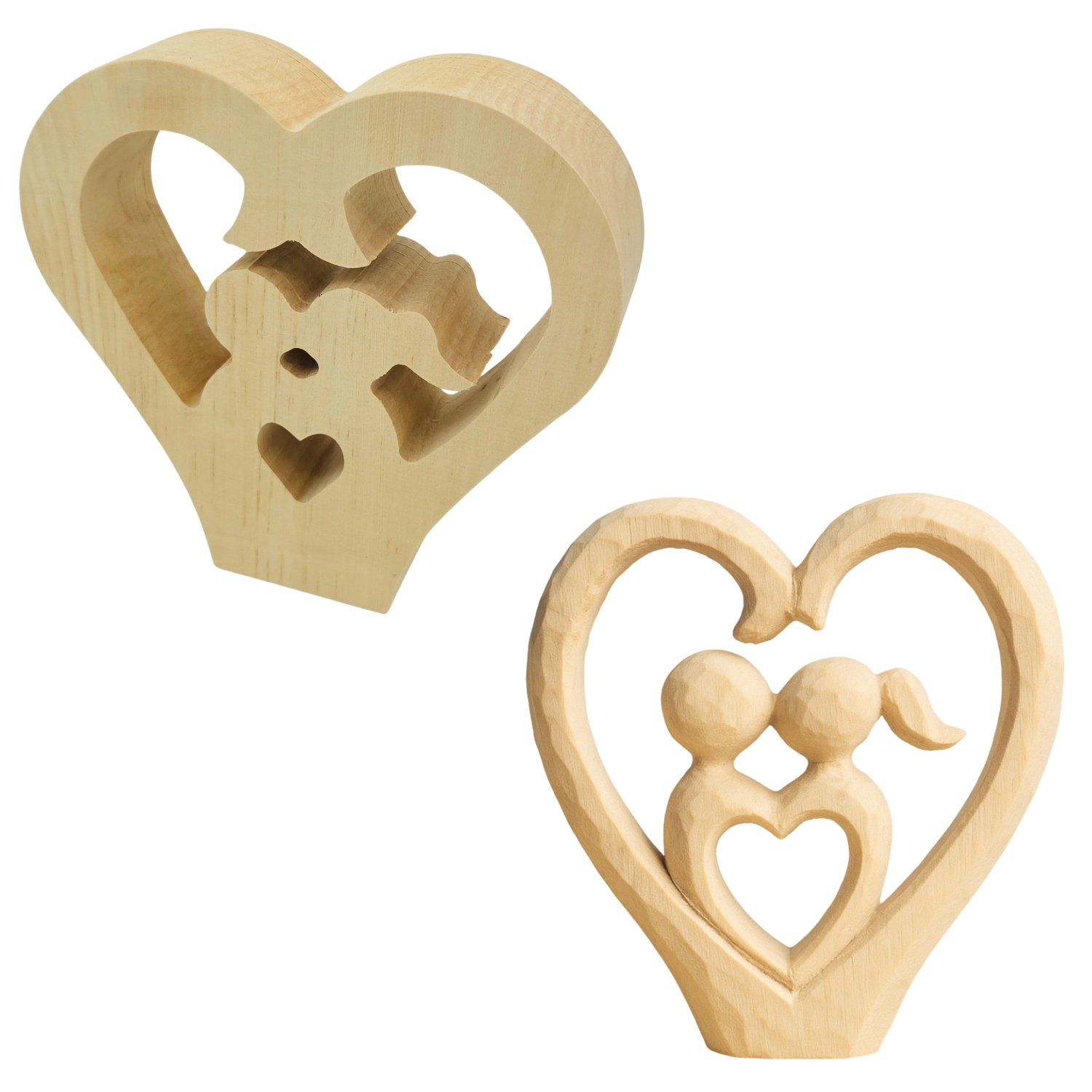 Carving blank “Heart's Love” (21 x 22 x 5 cm)