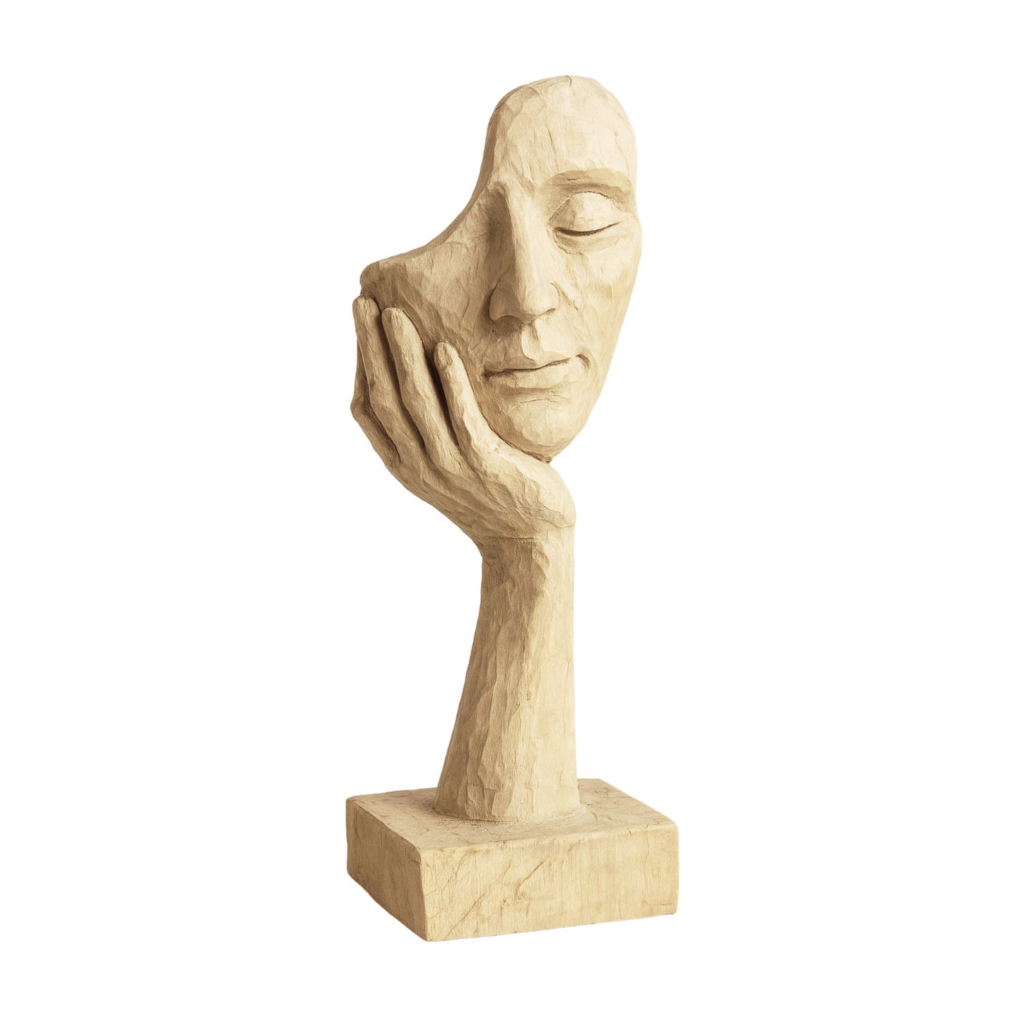 Schnitzrohling „Hand mit Gesicht“ (24 x 9 x 5 cm)