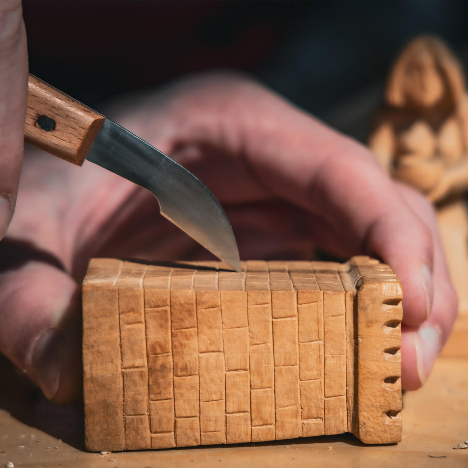 Kerbschnitzmesser, gebogen 45 mm