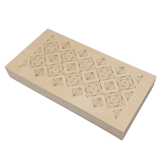 Kerbschnitzrohling 20 cm - mit Mustern für das Kerbschnitzen versehen