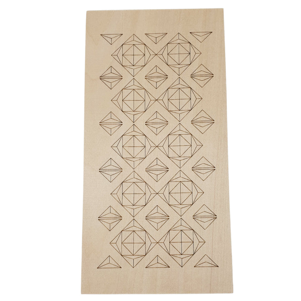 Kerbschnitzrohling 20 cm - mit Mustern für das Kerbschnitzen versehen