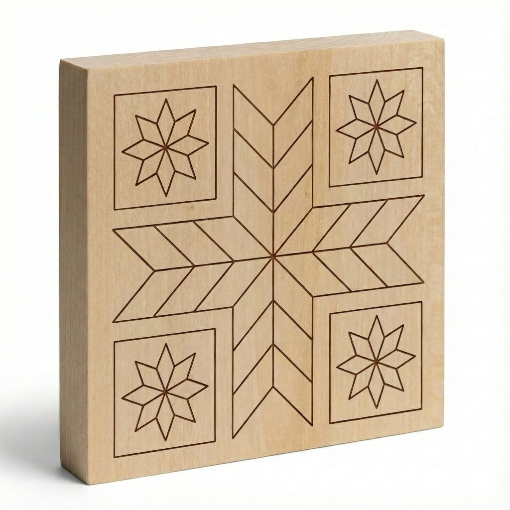 Grezzo da intaglio 12 x 12 cm con motivo