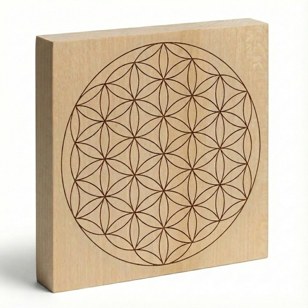 Carving blank 20 x 20 cm with patterns