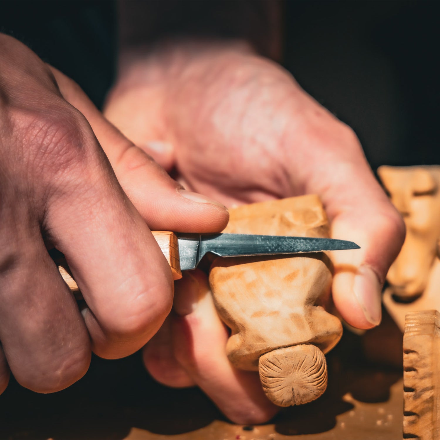 STUBAI carving knife, straight 45 mm