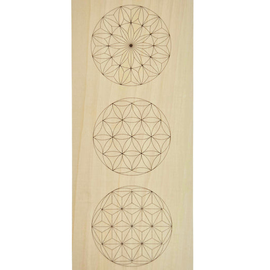 Kerbschnitzrohling 30 x 12 cm mit Mustern