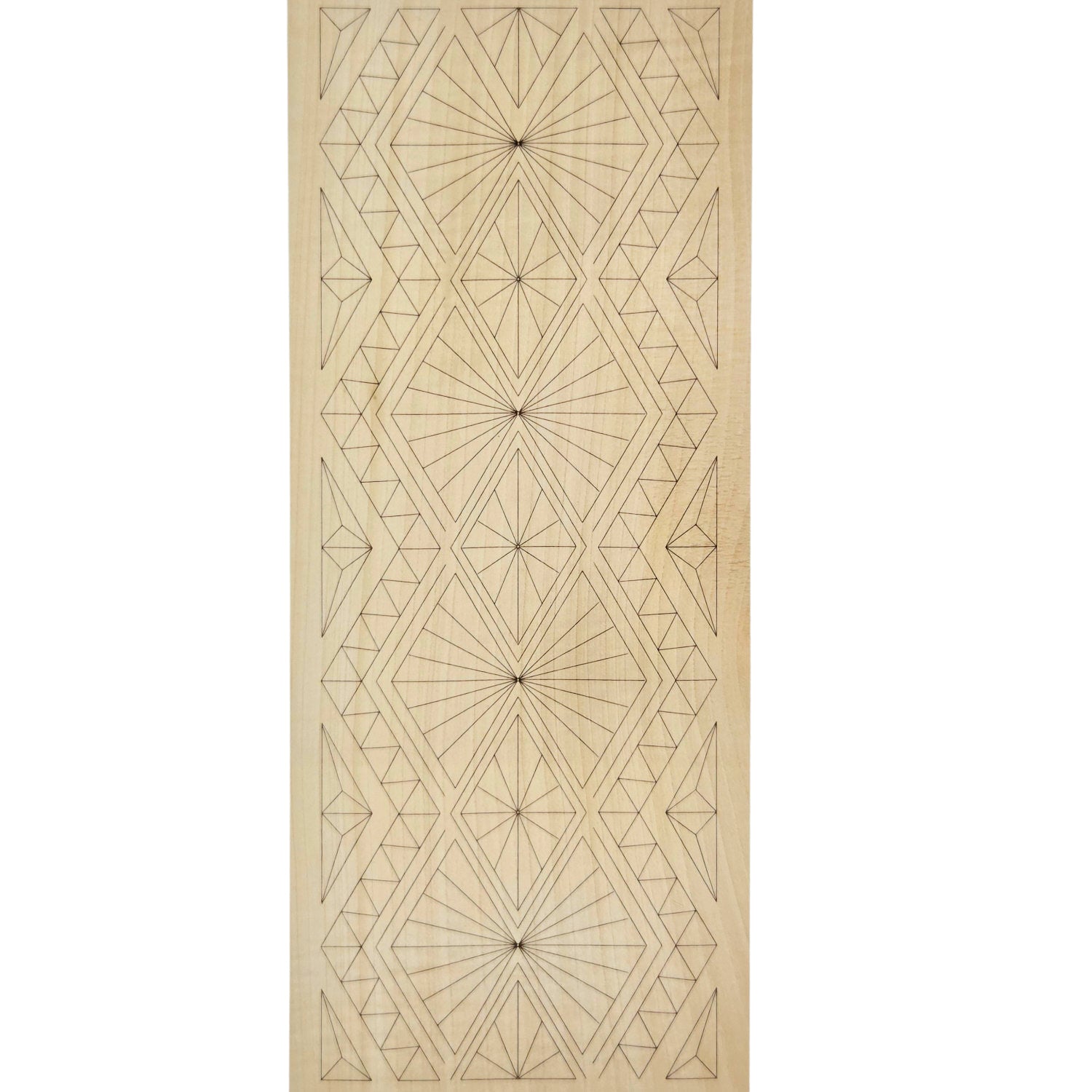 Kerbschnitzrohling 30 x 12 cm mit Mustern