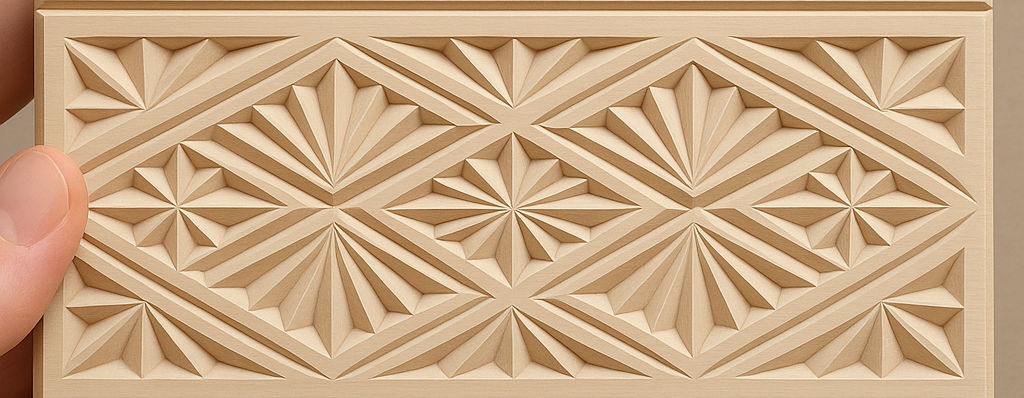 Intaglio grezzo 30 x 12 cm con motivi