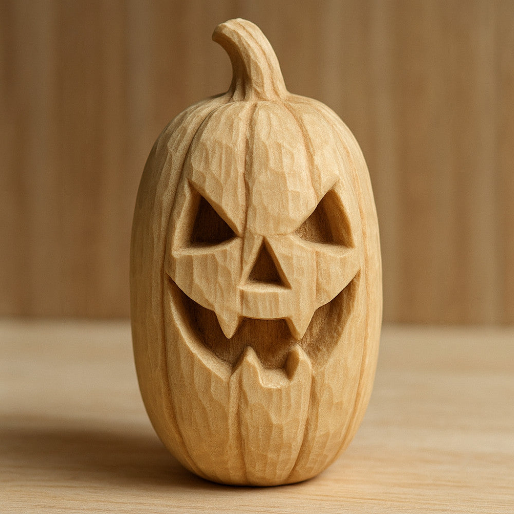 Holz Schnitzkürbis „Jack“