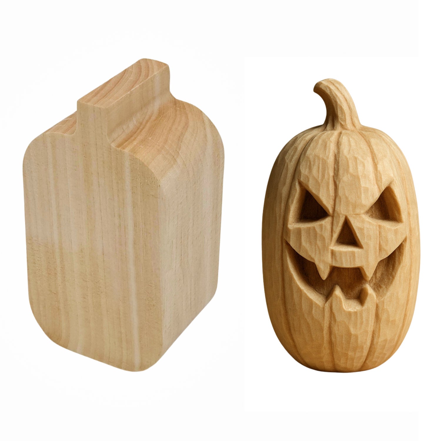 Holz Schnitzkürbis „Jack“