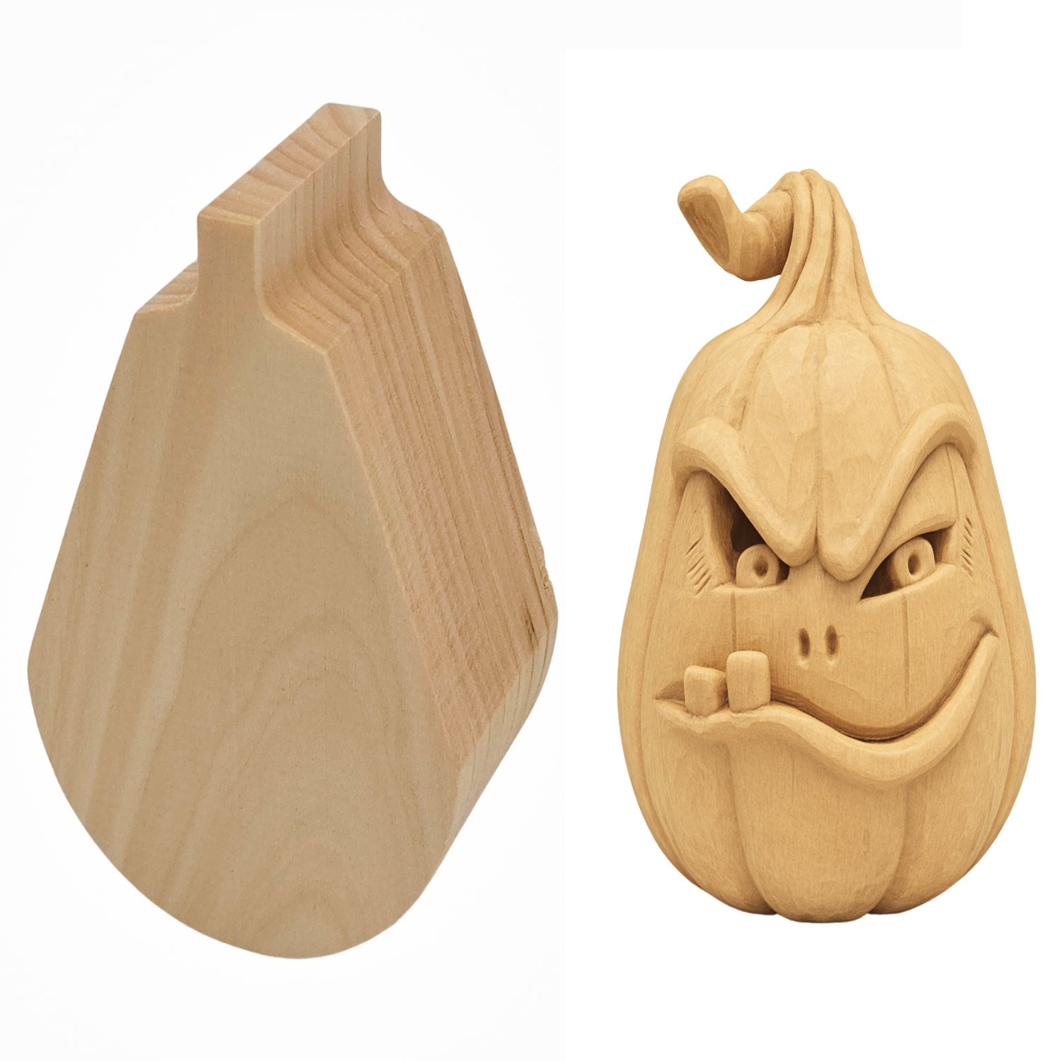 Helloween Holz Kürbis Finsterzahn