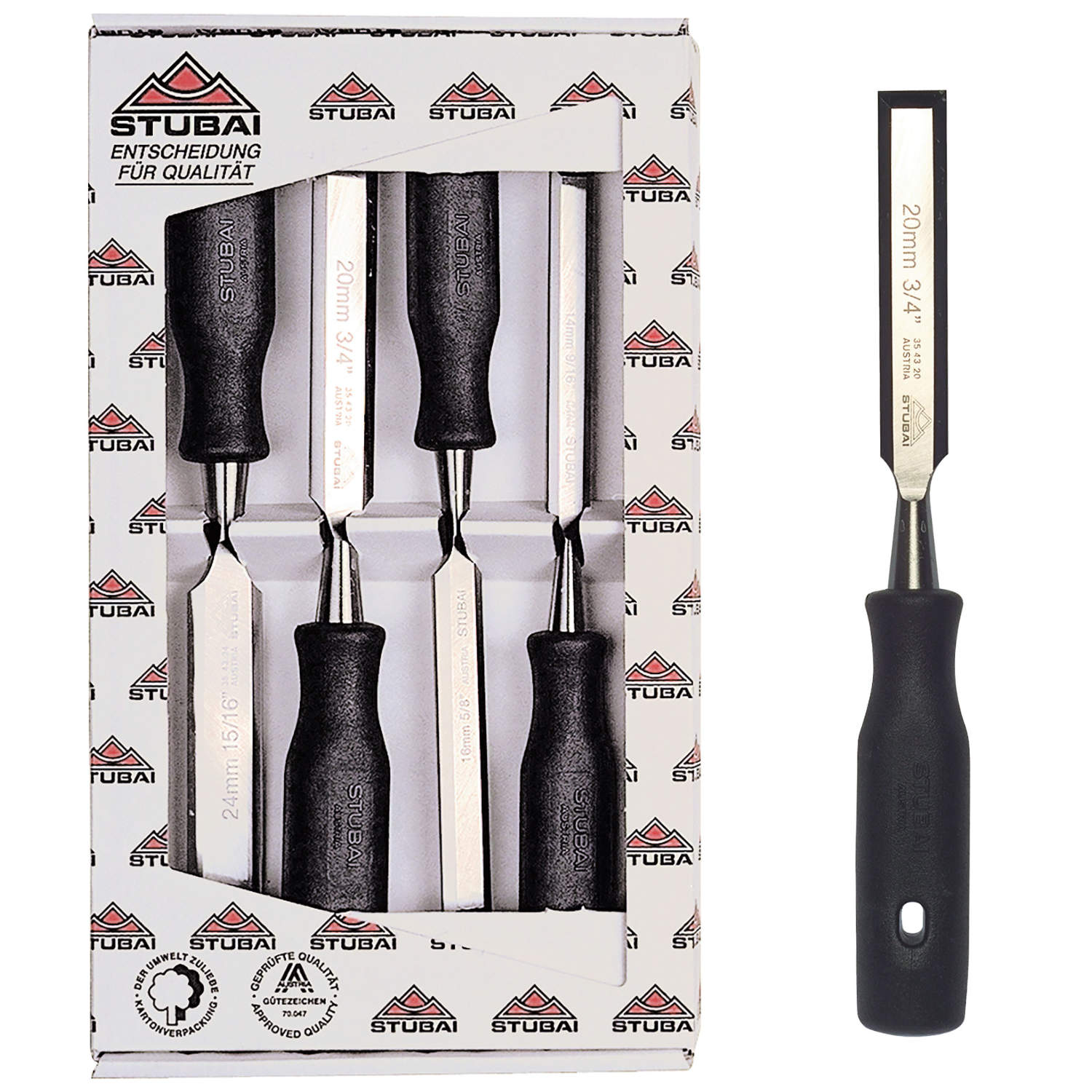 STUBAI Meißel & Stemmeisensatz