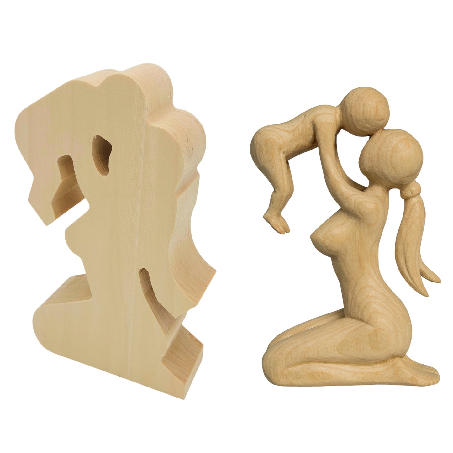 Schnitzrohling „Mutterliebe“ (22 x 12 x 5 cm)