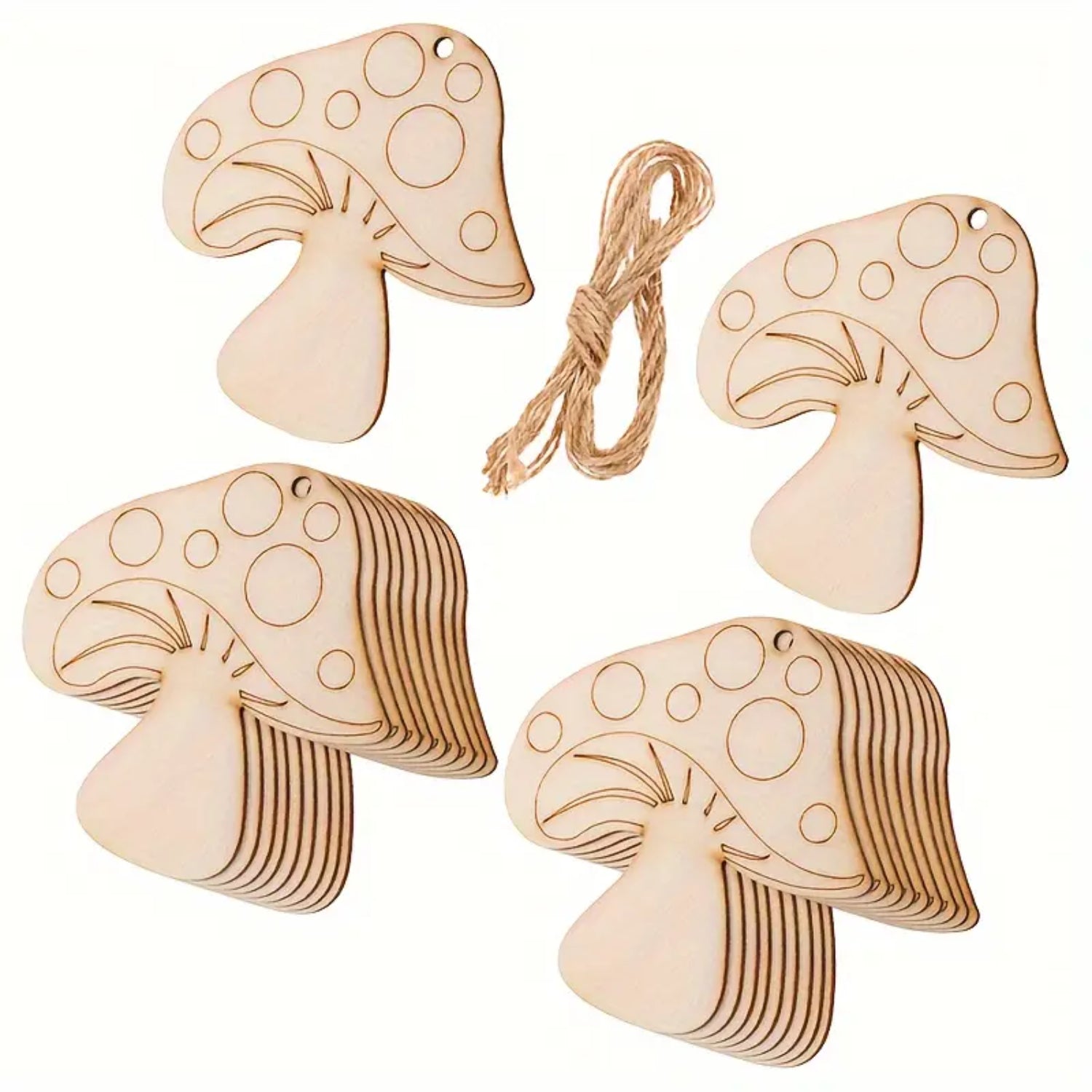 Holzpilz-Ausschnitte 10 Stk aus Sperrholz