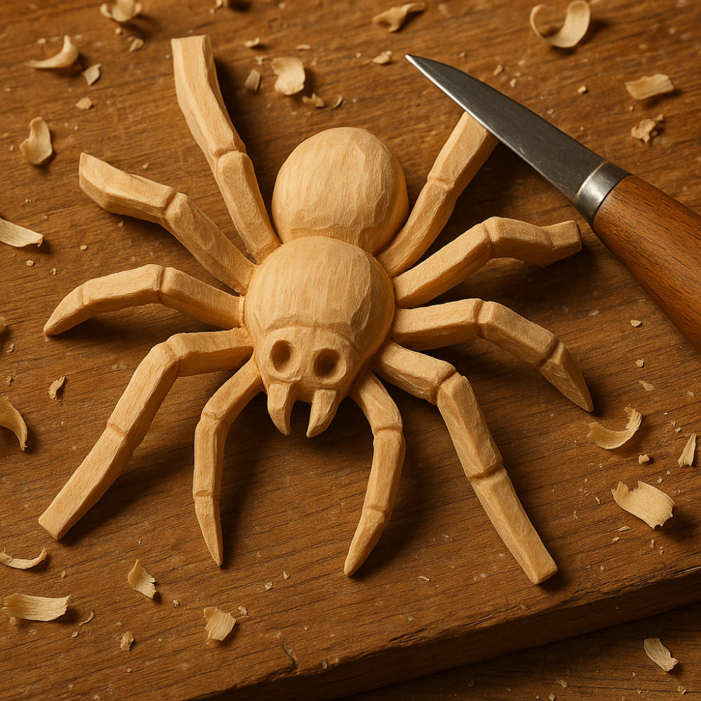 Holzspinne aus Lindenholz