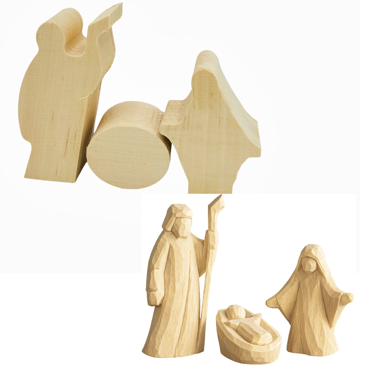 Schnitzrohling „Heilige Familie modern“