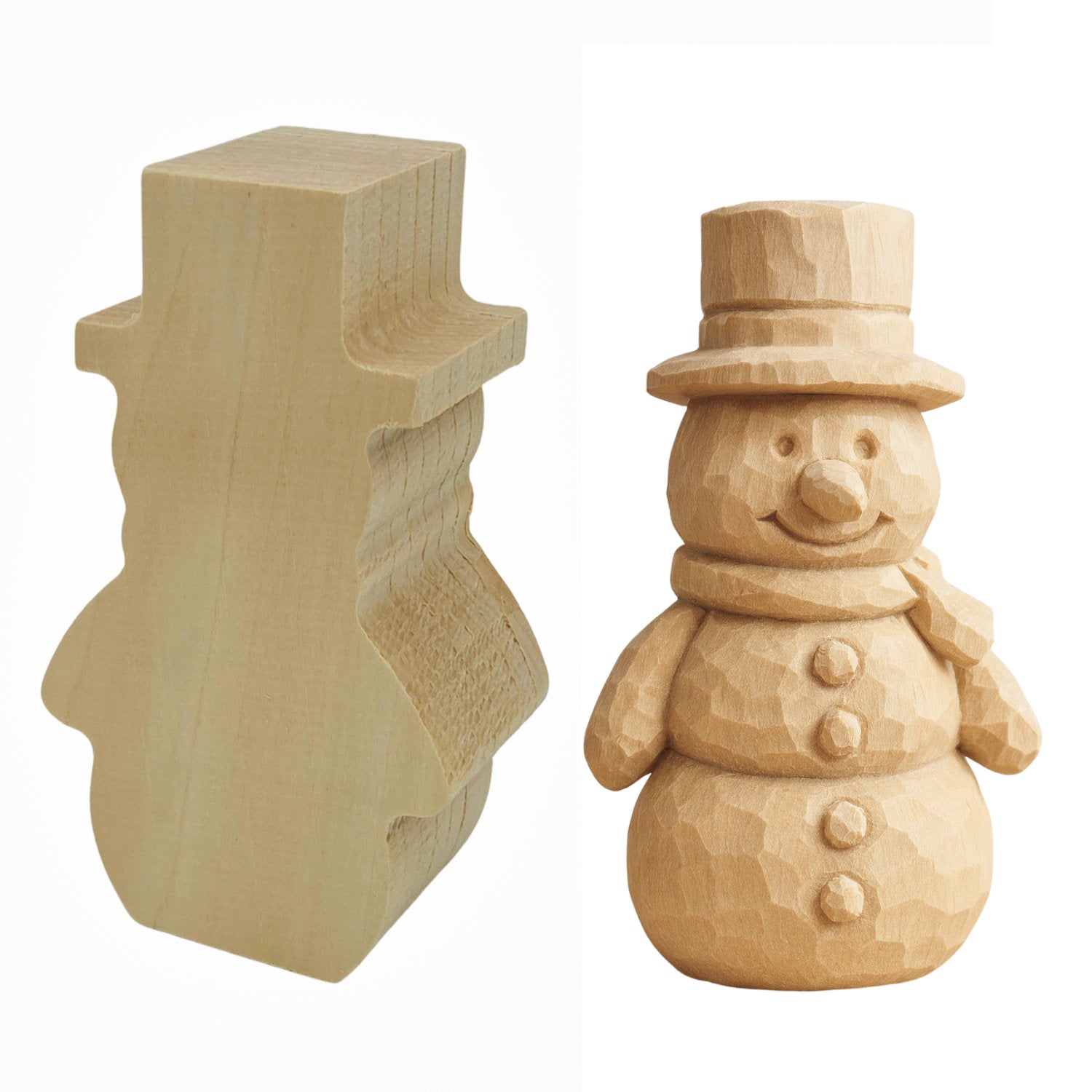 Schnitzrohling „Herr Winterhut“ | 14,5 × 8,5 × 5 cm