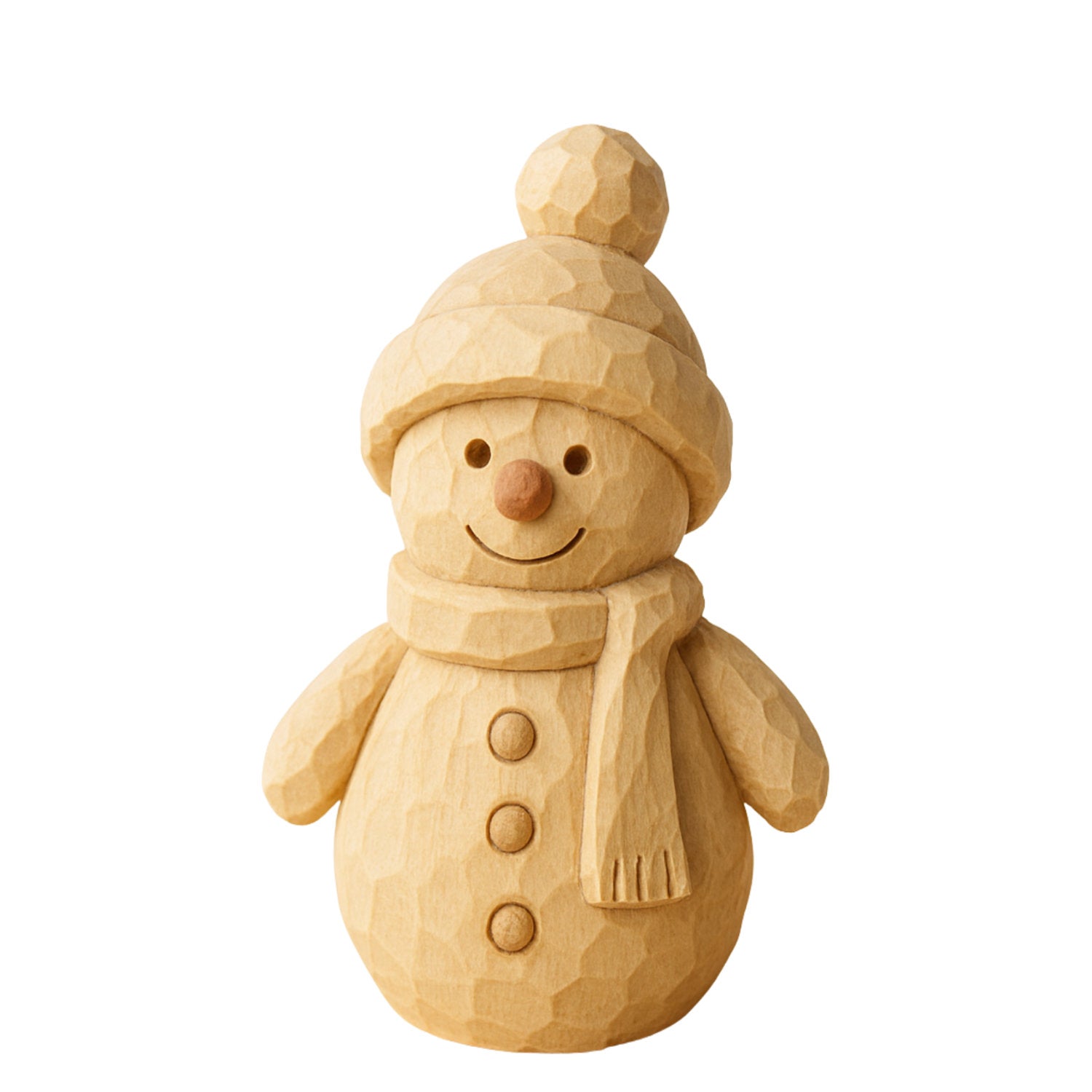 Schnitzrohling „Winterfreund Schneemann“ | 14,5 × 10 × 5 cm
