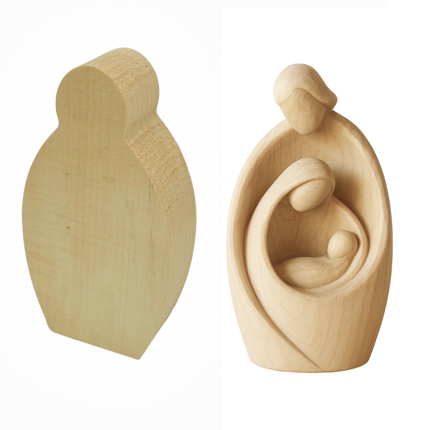 Schnitzrohling „Moderne Krippe“ | 18 × 11 × 5 cm