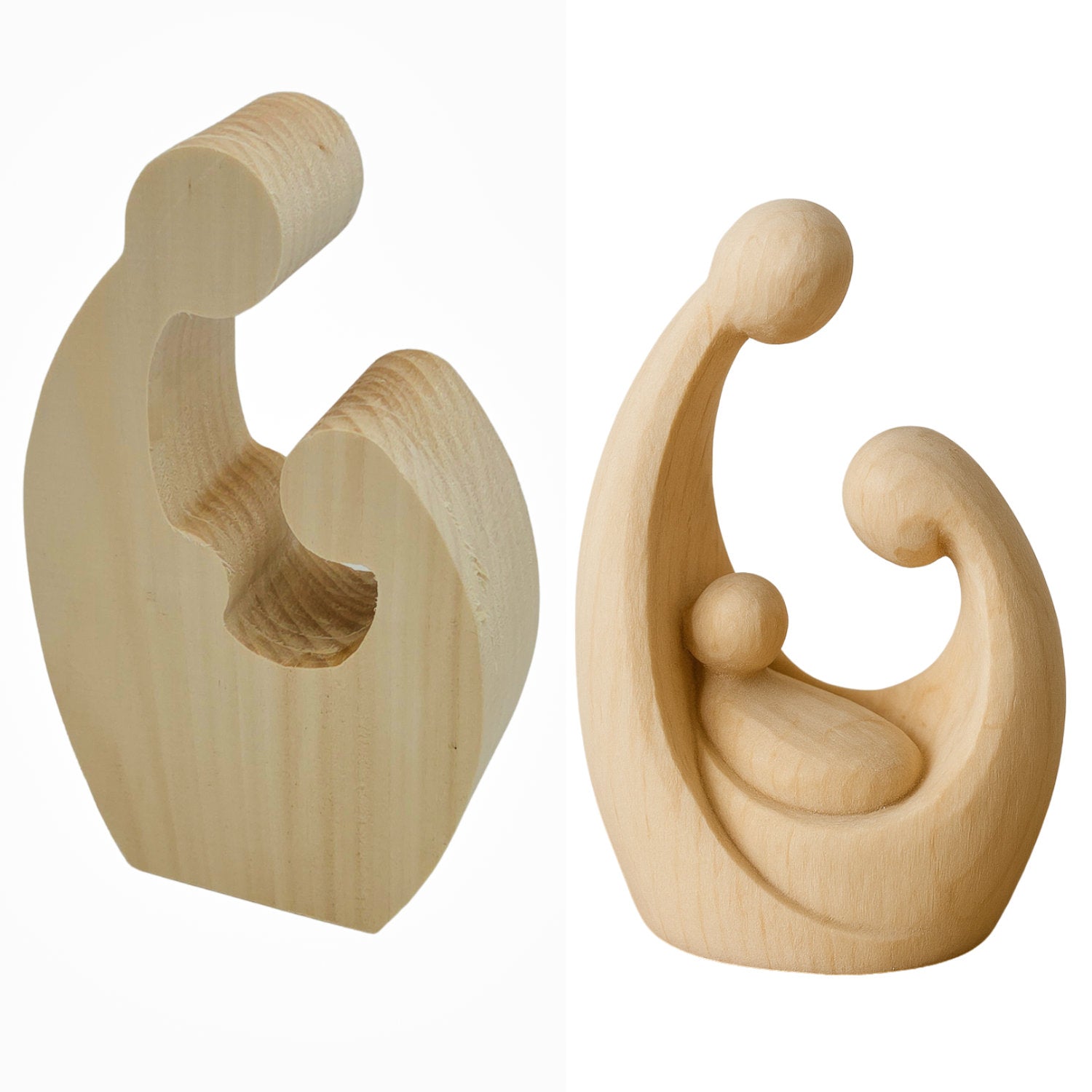 Schnitzrohling „Heilige Familie“ | 18 × 12 × 5 cm