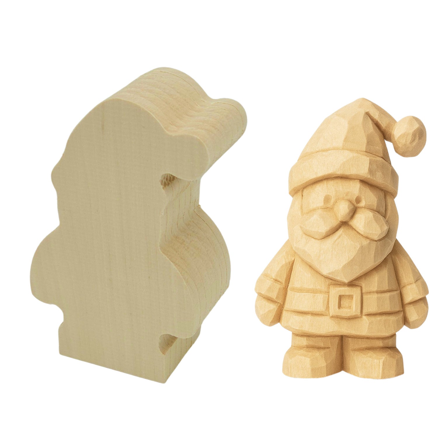 Schnitzrohling „Weihnachtsmann Klaus“ | 15 × 9 × 5 cm