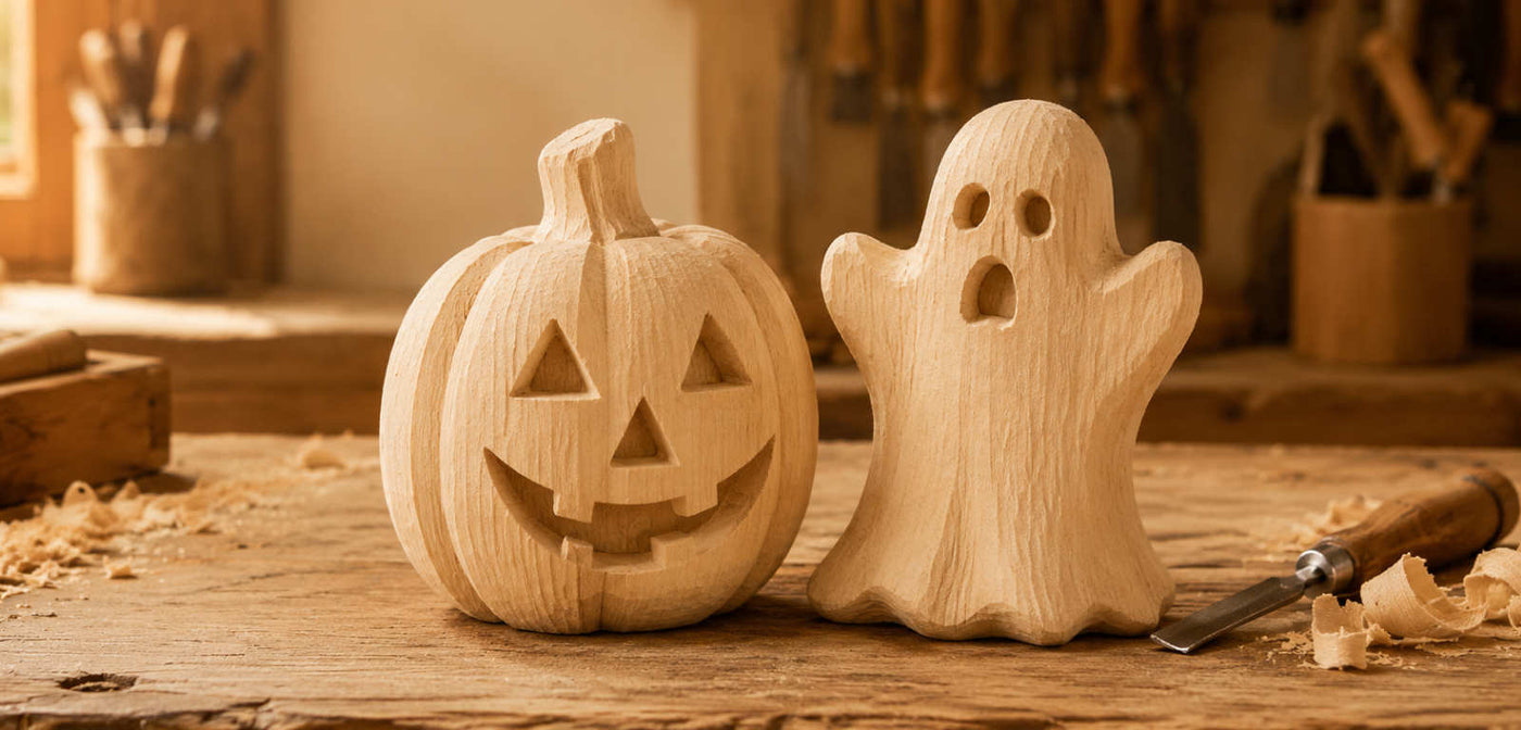 Halloween-Schnitzrohlinge aus Lindenholz – für kreative Gruselideen
