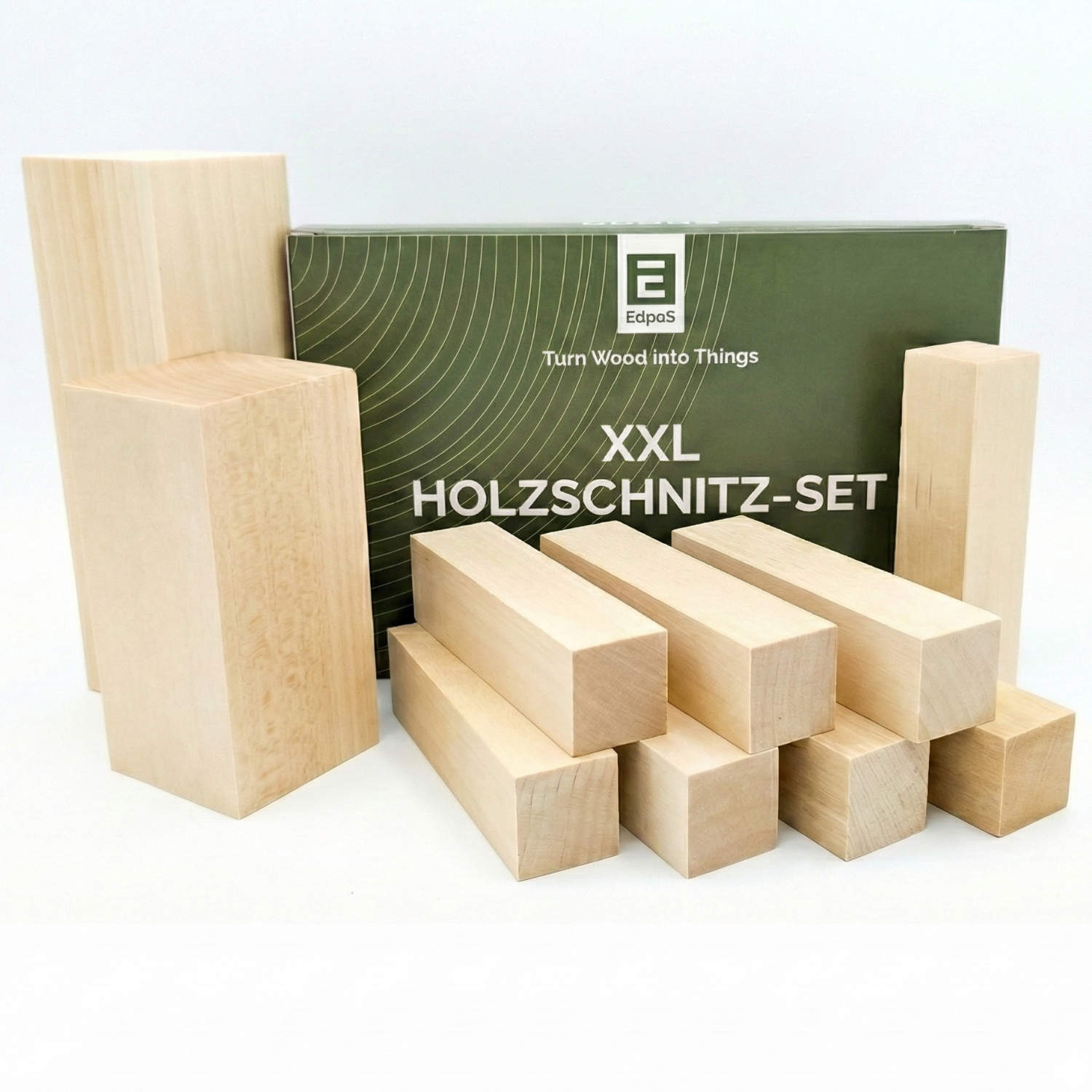10 Stück Lindenholz Schnitzblöcke - 10x2,5x2,5cm Für Schnitzarbeiten
