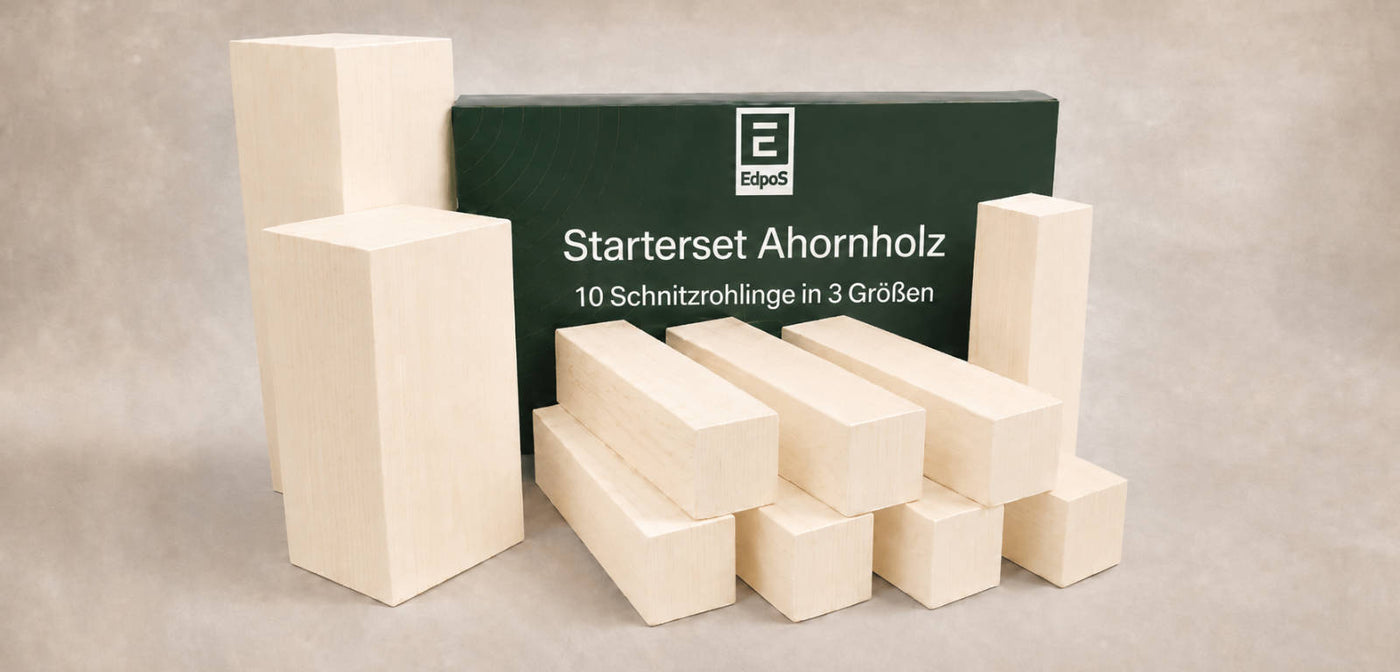 Schnitzholz Ahornholz Schnitz Set