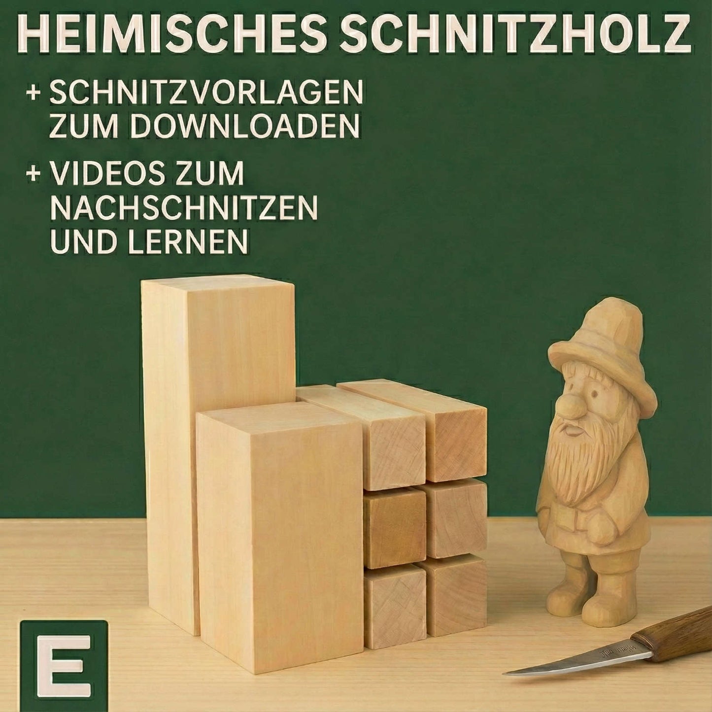 Lindeholz XXL Schnitzholz Set