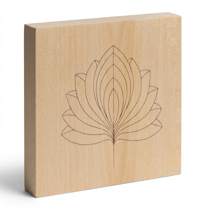 Kerbschnitzrohling 12 x 12 cm mit Muster