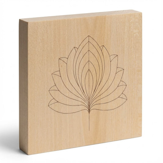 Kerbschnitzrohling 12 x 12 cm mit Muster