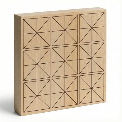 Kerbschnitzrohling 12 x 12 cm mit Muster