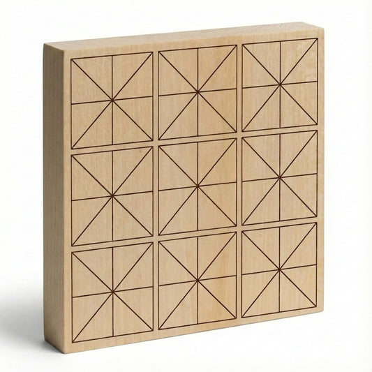 Kerbschnitzrohling 12 x 12 cm mit Muster