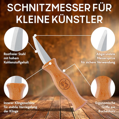 Eli® Schnitzmesser Set – Das ideale Schnitzmesser ab 6 Jahren